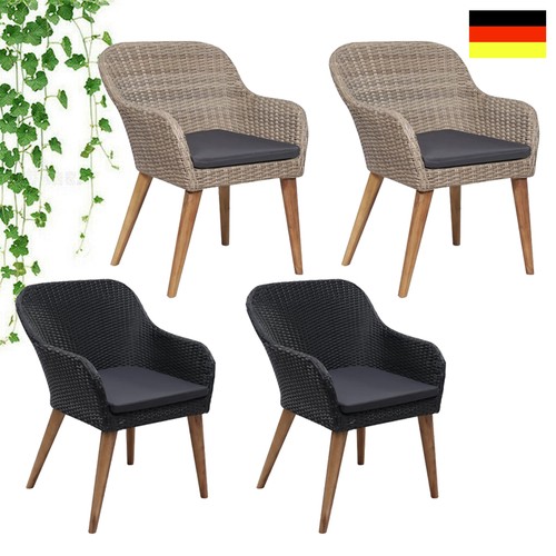 Stk poly rattan gartensessel - rattan,