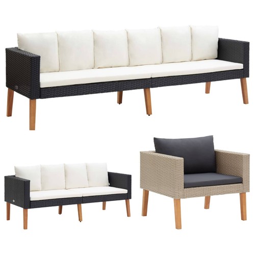 Gartensofa mit auflagen poly - auflagen,