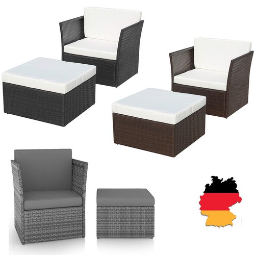Gartensessel mit fußhocker - gartensessel,