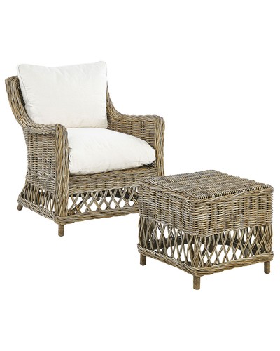 Gartensessel mit hocker - gartensessel,