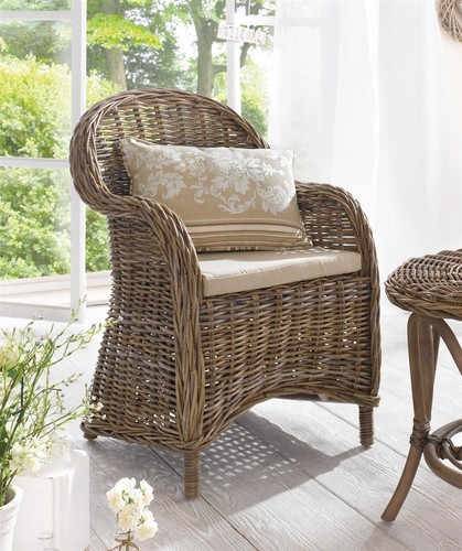 Luxus rattansessel koboo grey - luxus,