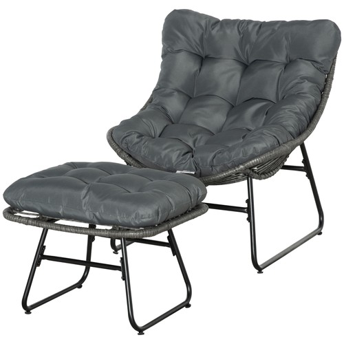 Outsunny rattan relaxsessel - rattan,