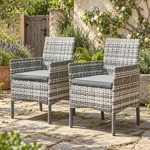 2er set gartenstuhl polyrattan - 2er,