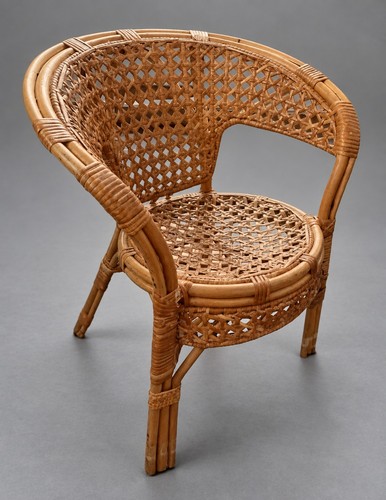 Rattan kindersessel braun mit - rattan,