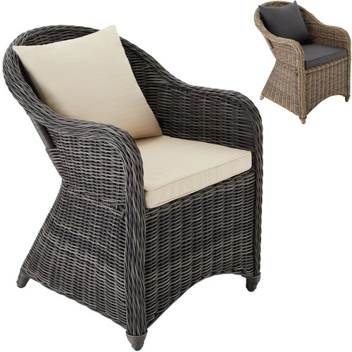 Gartenstuhl polyrattan braun - gartenstuhl,