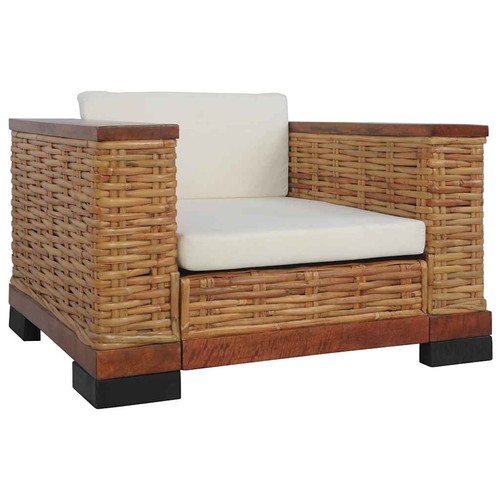 Vidaxl sessel mit kissen braun - vidaxl,